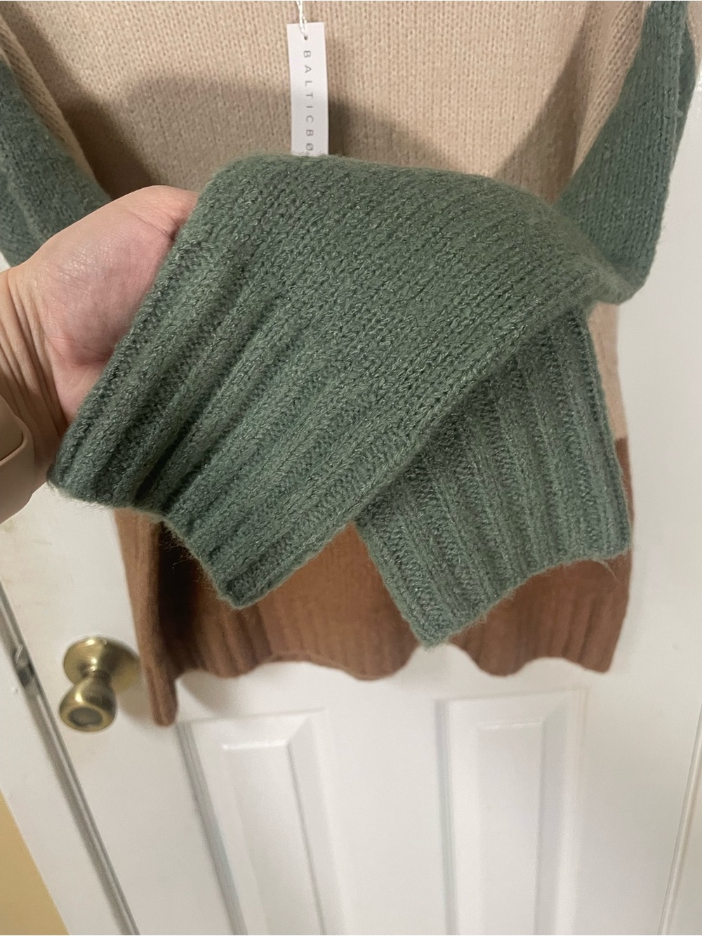 Baltic Born Sweater Pullover Women's Small Colorblock Knit Cabincore New NWT - Picture 9 of 9